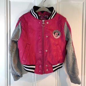 Adorable letterman varsity bomber jacket. Small/4.